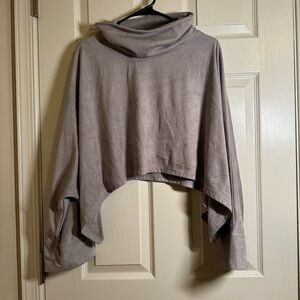 Elegant Gray Women's Cowl Neck Sweater